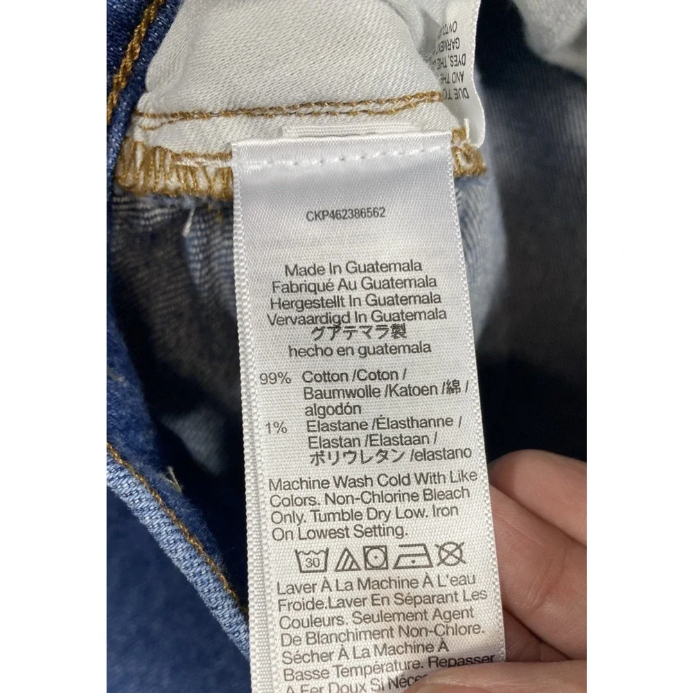 Madewell Jeans Womens 29 Blue The Perfect Vintage Straight Jean Raw Hem - Picture 11 of 14